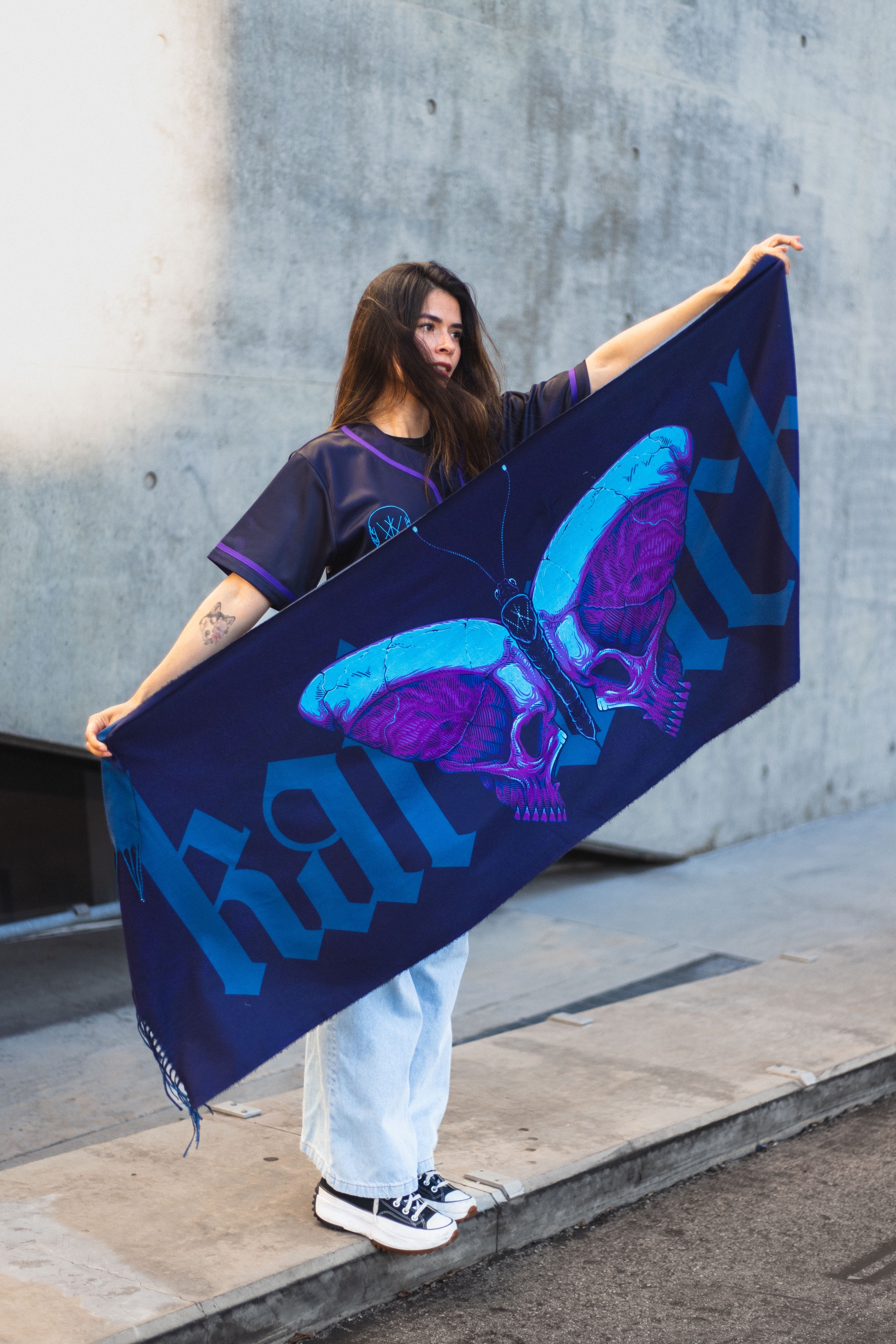 PRESALE: Kai Wachi - Nekrosis Butterfly Pashmina (Purple)