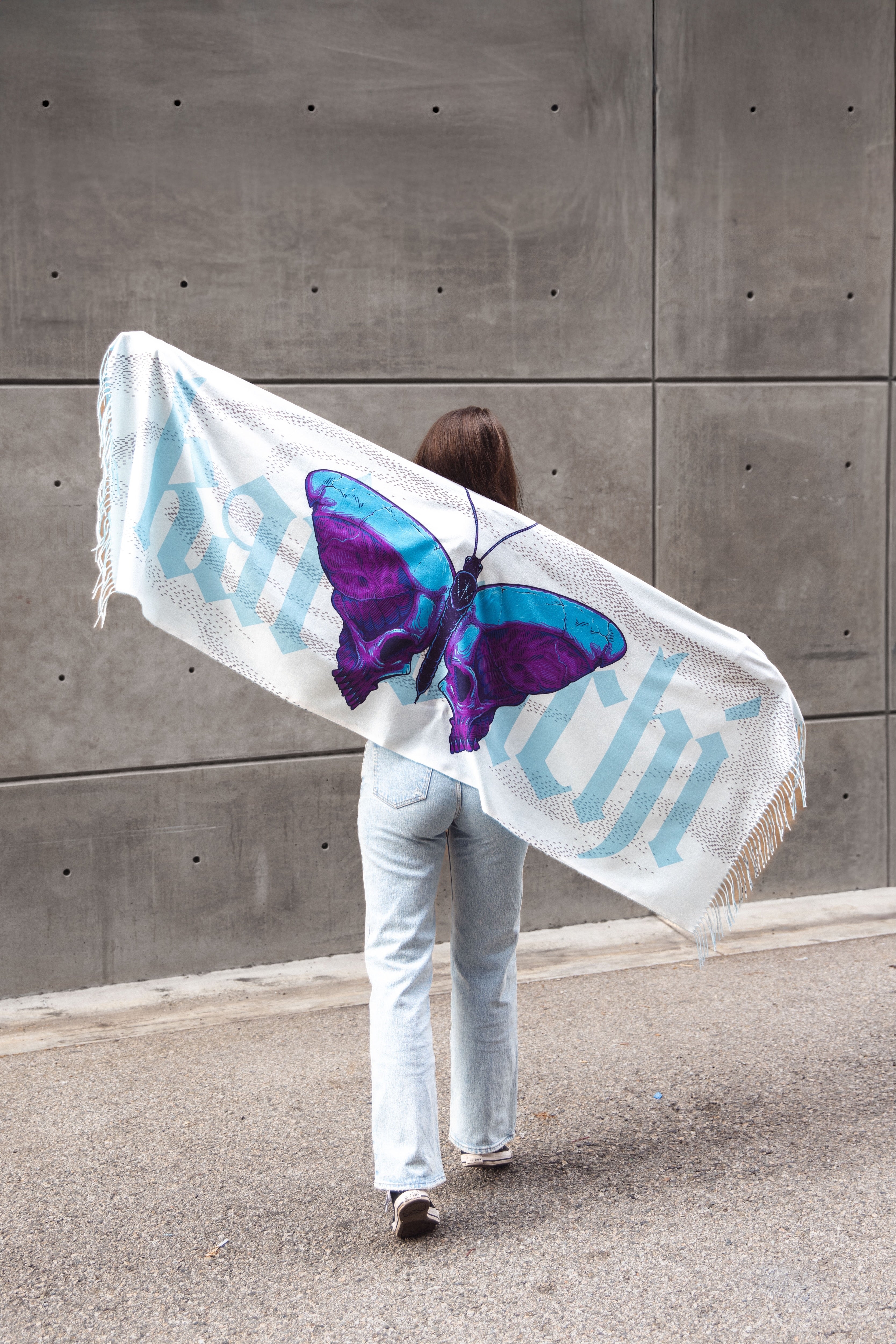 PRESALE: Kai Wachi - Nekrosis Butterfly Pashmina (White)