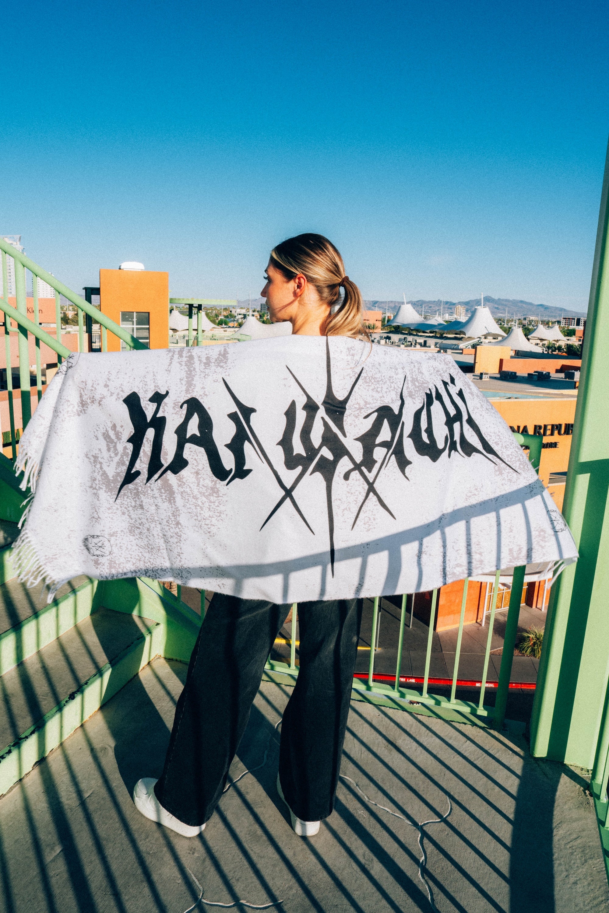 PRESALE: Kai Wachi - White Logo Pashmina