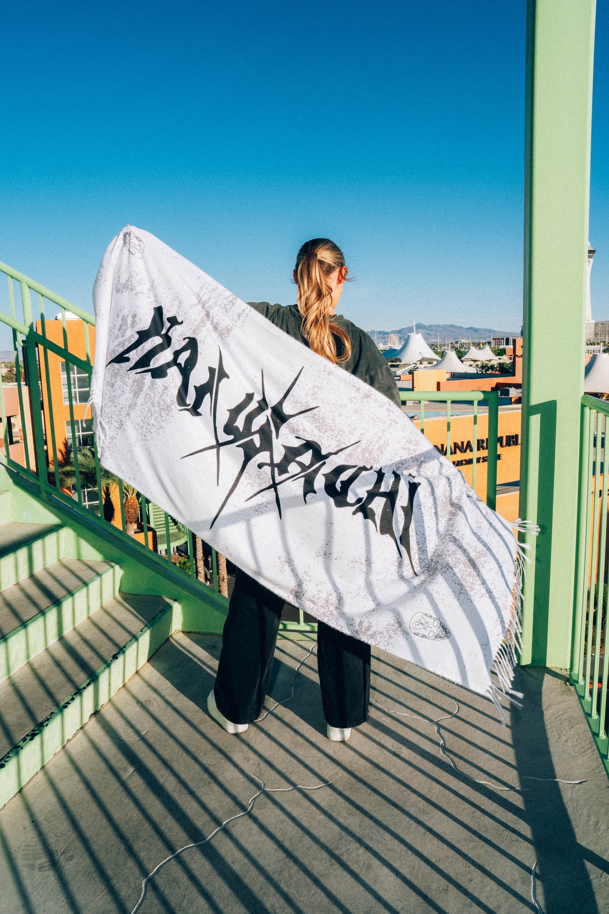 PRESALE: Kai Wachi - White Logo Pashmina