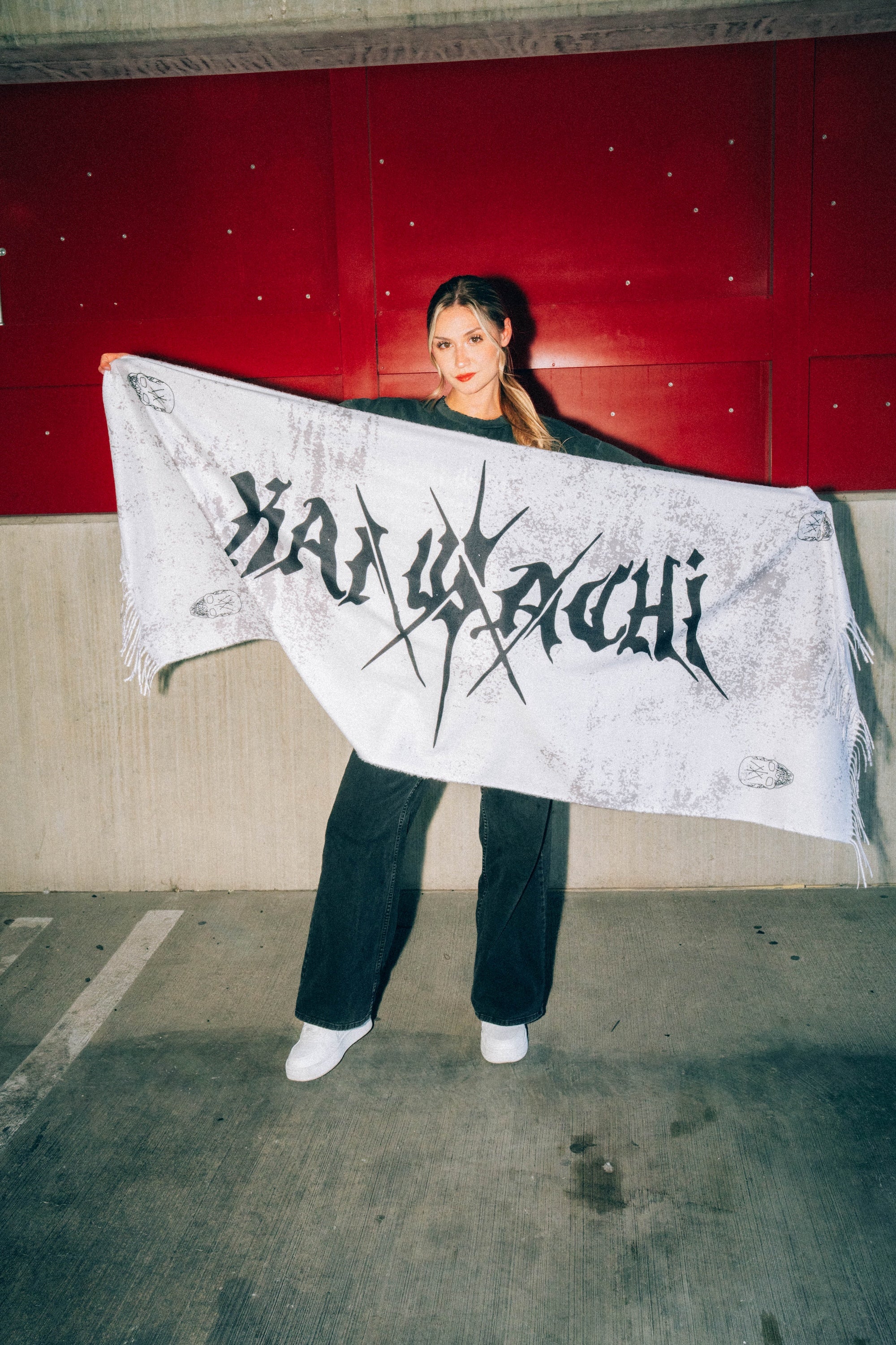 PRESALE: Kai Wachi - White Logo Pashmina