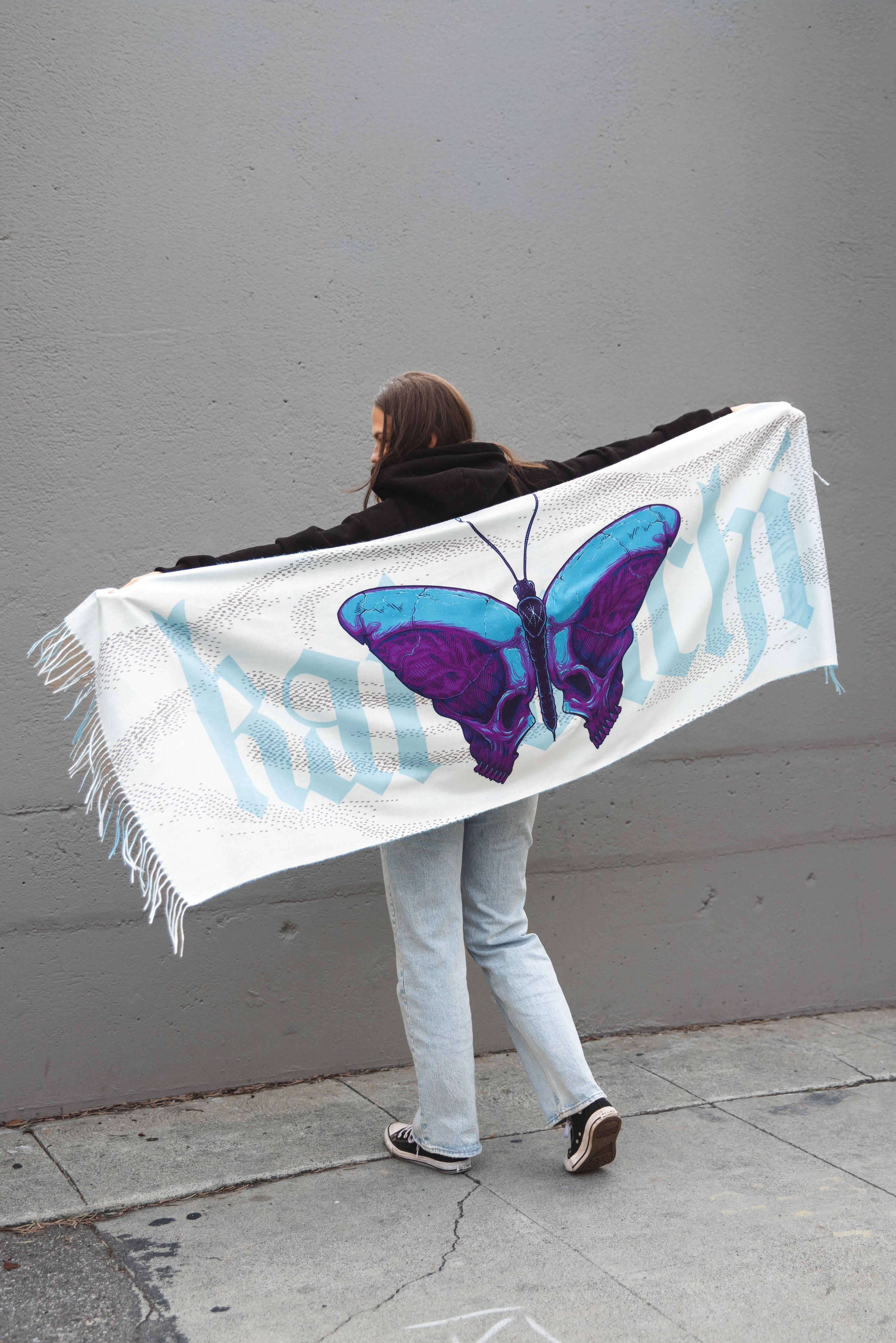 PRESALE: Kai Wachi - Nekrosis Butterfly Pashmina (White)