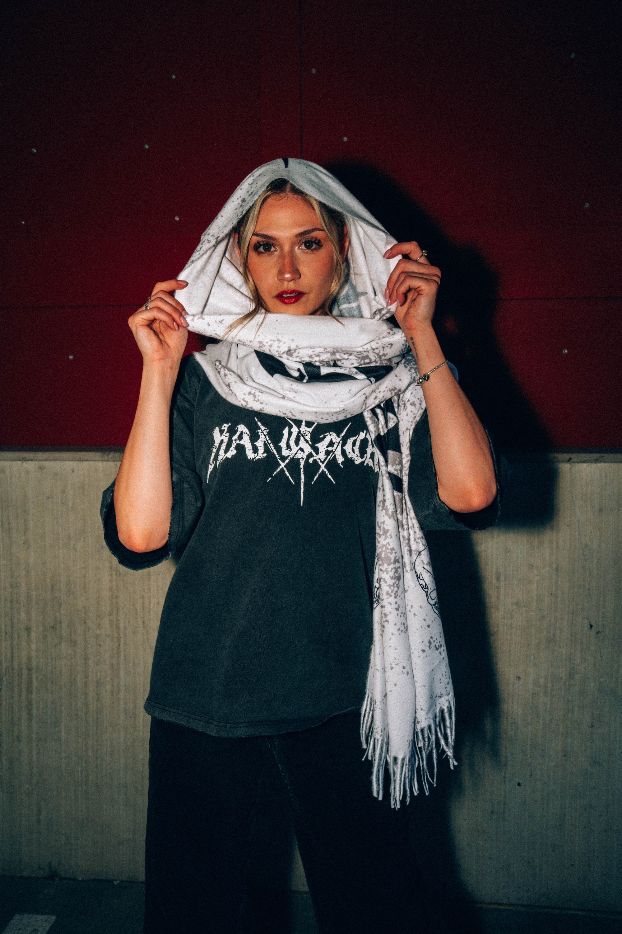 PRESALE: Kai Wachi - White Logo Pashmina
